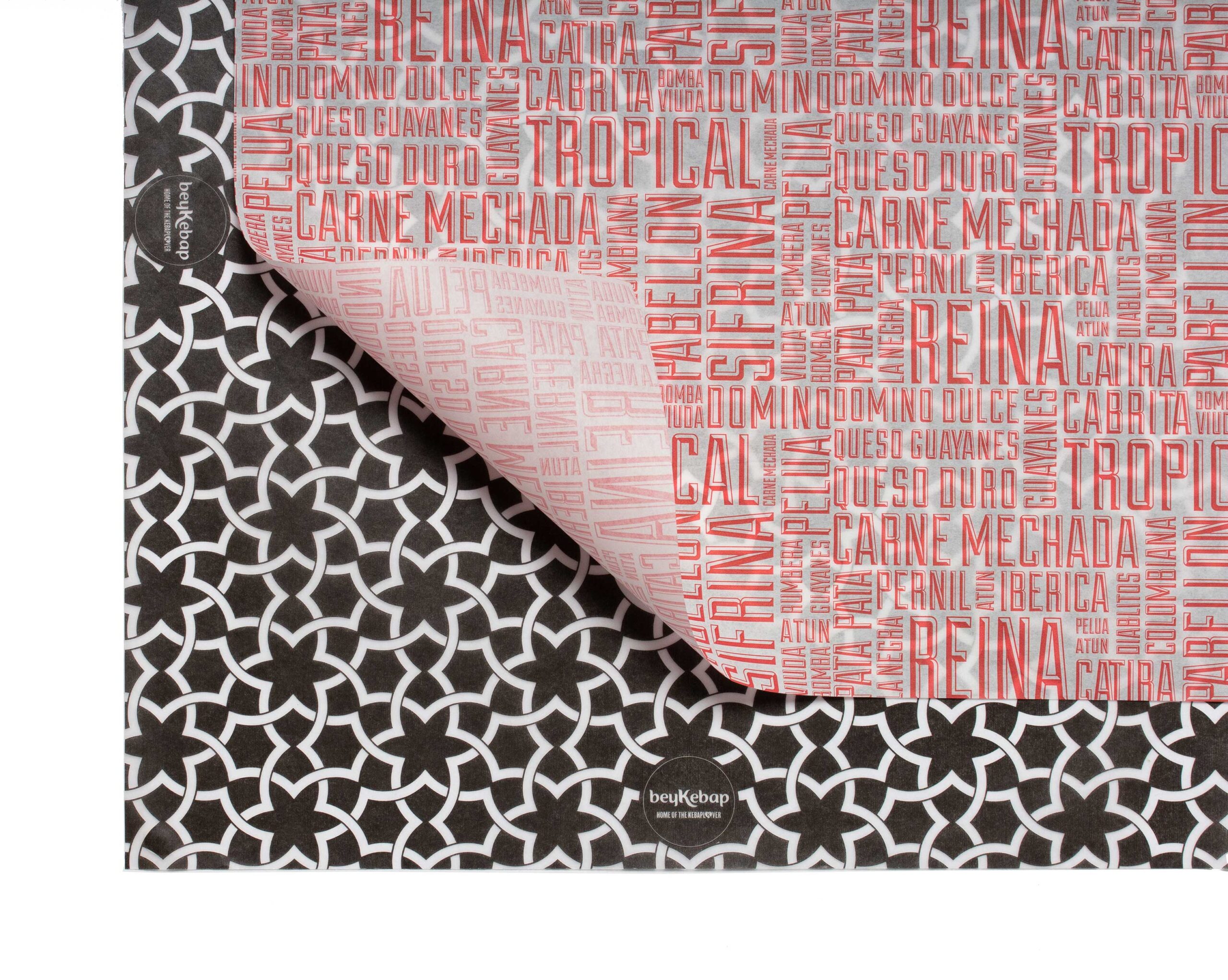 Personalized greaseproof paper for food